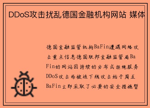 DDoS攻击扰乱德国金融机构网站 媒体