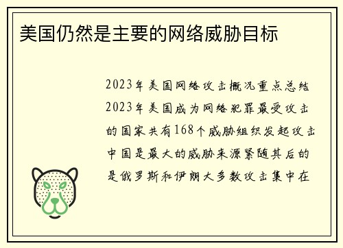 美国仍然是主要的网络威胁目标 